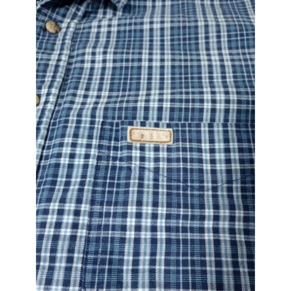 Carhartt S94 Rugged Cotton Long Sleeve Blue Plaid Work Shirt Men's Size XL Tall - Picture 7 of 9